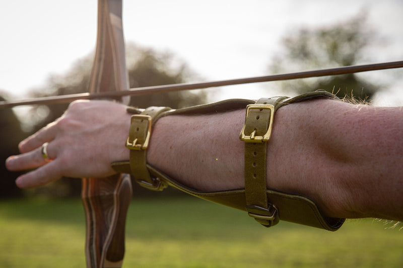 Leather archery bracer