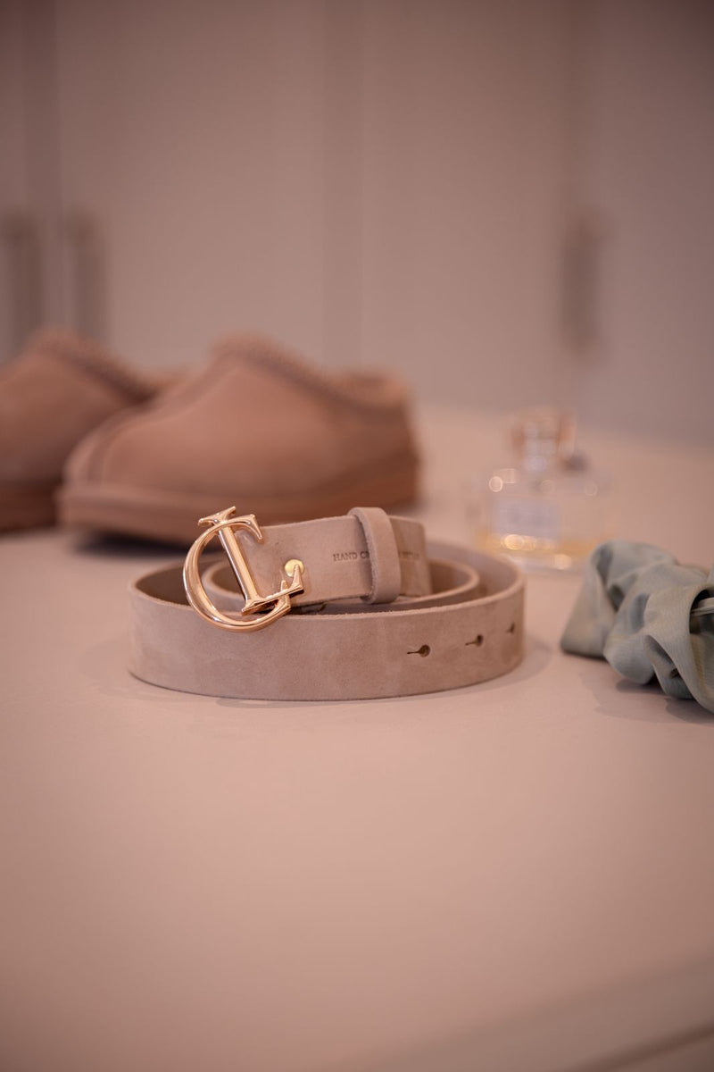 CL Belt in Nubuck Taupe