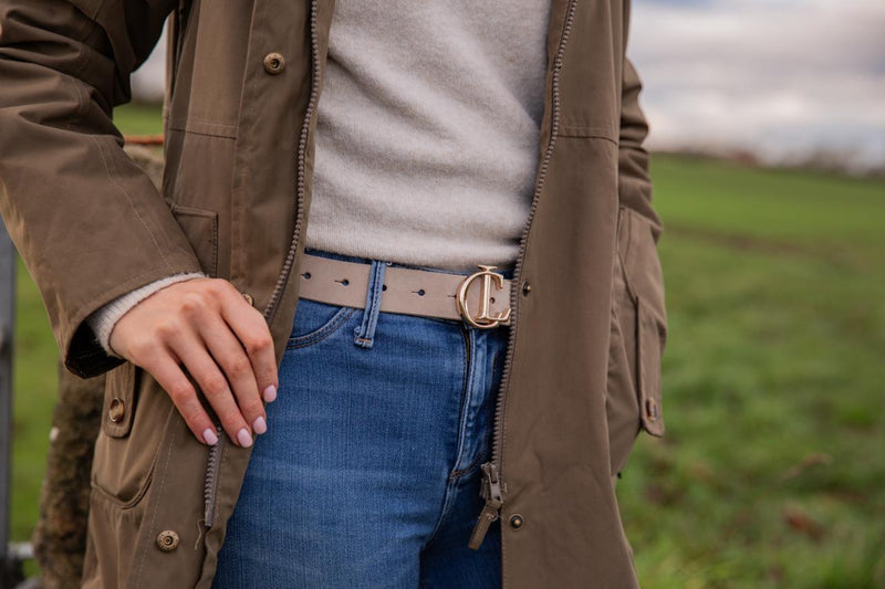 CL Signature Belt in Taupe 