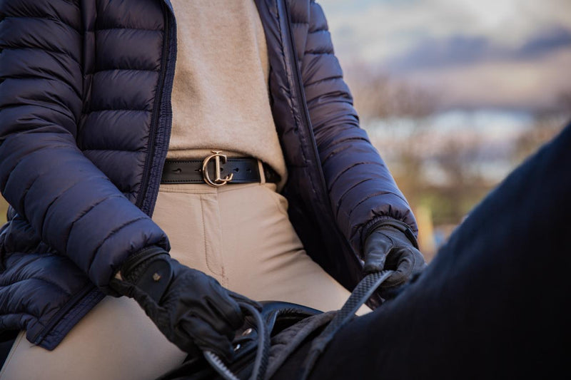 Black Handcrafted Ladies CL Leather Belt