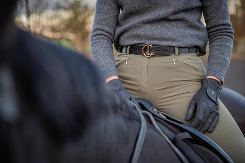 Black Handcrafted Ladies CL Leather Belt