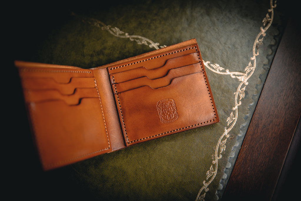 Hand made leather top wallet