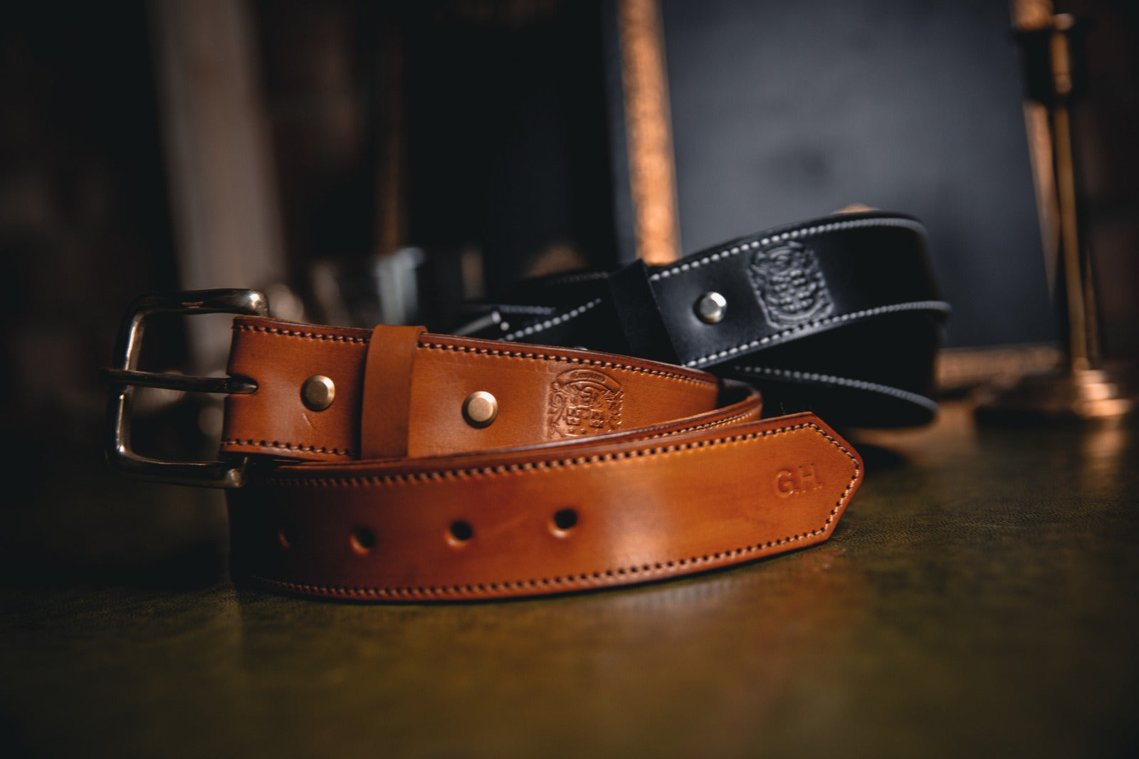 Handcrafted, Hand-Dyed Stitched Gent's Belt's – Coupland Leather